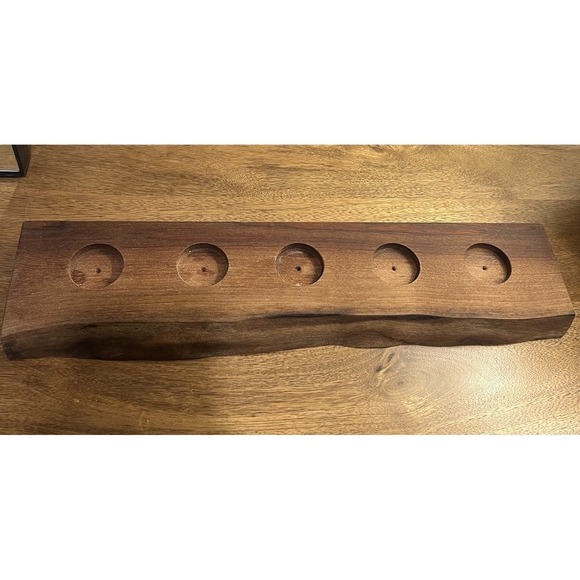 Handcrafted Live Edge Tea Light Candle Holder Rustic Farmhouse Decor Holiday - Picture 4 of 5